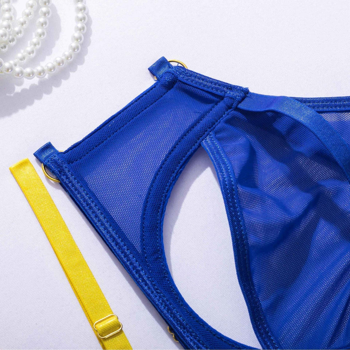 Lingerie Color: Blue & Yellow