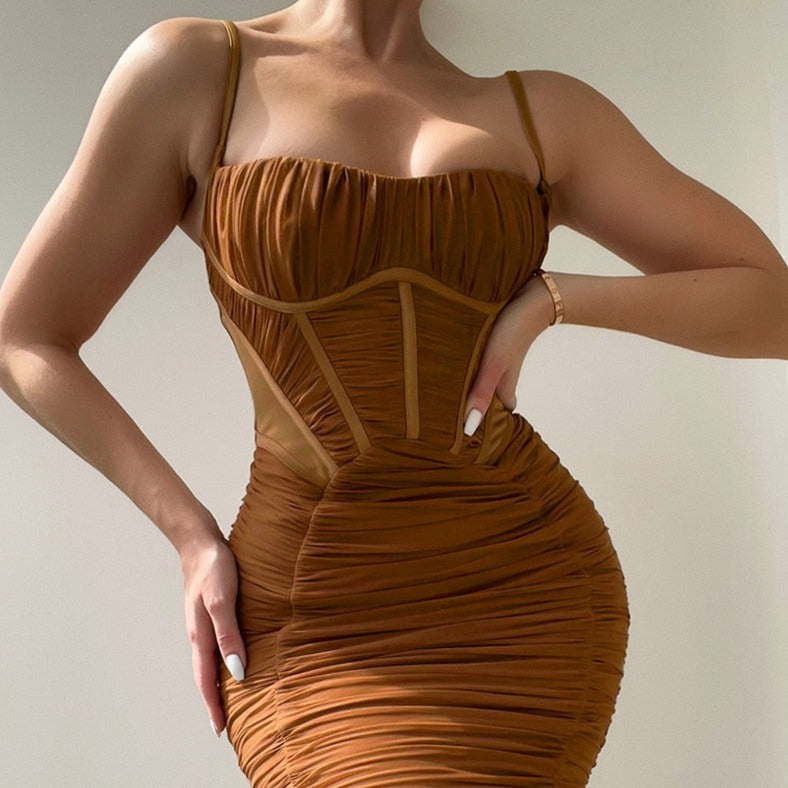 Dresses Color: Brown